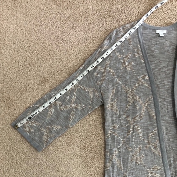 J Jill Pure Jill Gray Open Front Cardigan Sweater Size Small - Picture 11 of 11